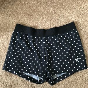 Spandex varsity workout shorts